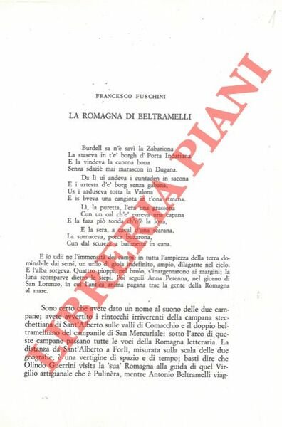 La Romagna di Beltramelli.
