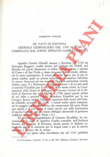 De' fatti di Ravenna, cronaca giornaliera dal 1769 al 1788 …
