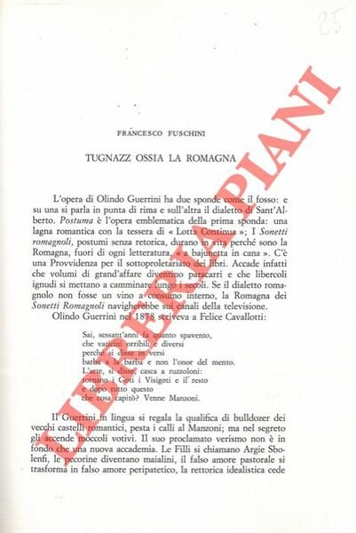 Tugnazz ossia la Romagna.