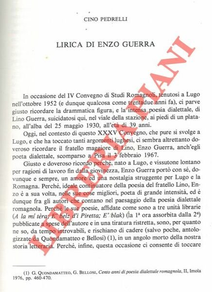 Lirica di Enzo Guerra.