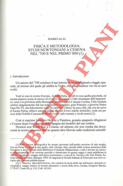 Fisica e metodologia: studi newtoniani a Cesena nel '700 e … | Immagine principale