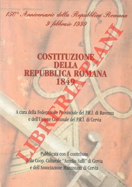 Costituzione della Repubblica Romana 1849.