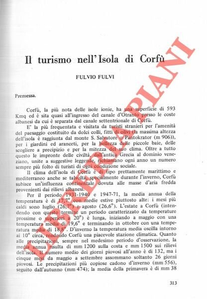 Il turismo nell'isola di Corfù.