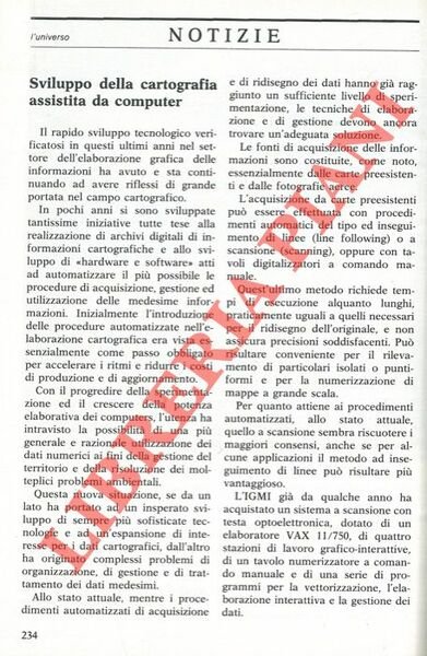 Sviluppo della cartografia assistita da computer.