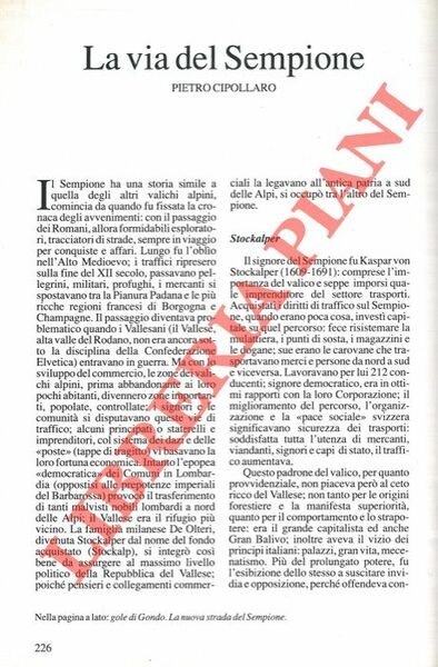 La via del Sempione.