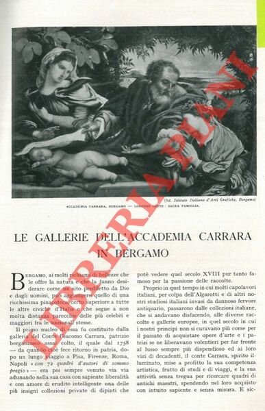 Le gallerie dell'Accademia Carrara in Bergamo.