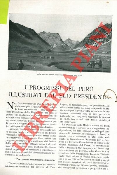 I progressi del Perù illustrati dal suo presidente.