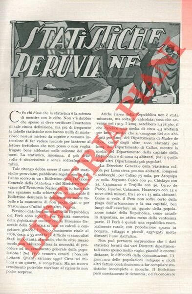 Statistiche peruviane.