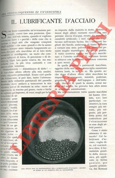 Il lubrificante d'acciaio.