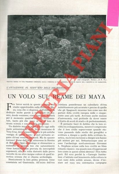 Un volo sul reame dei Maya. L'aviazione al servizio dell'archeologia.