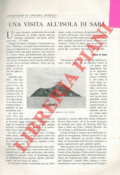 Una visita all'Isola di Saba. Attraverso le “Piccole Antille” .