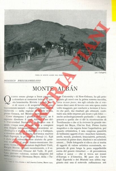 Messico precolombiano. Monte Alban.