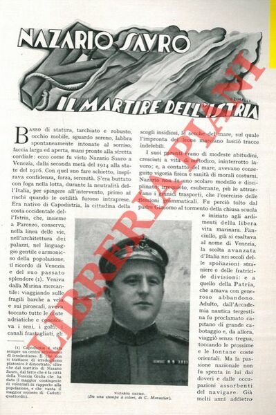 Nazario Sauro il martire dell'Istria.