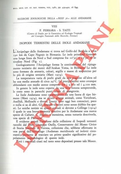 Isopodi terrestri delle Isole Andamane.