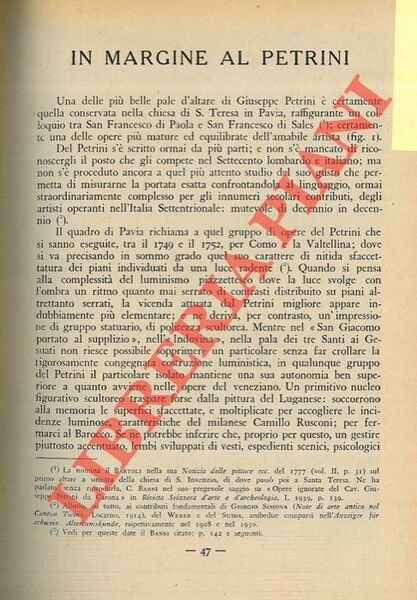 In margine al Petrini.