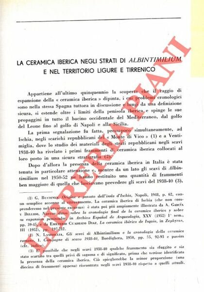 La ceramica iberica negli strati di Albintimilium e nel territorio …