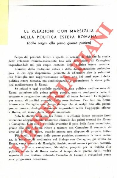 Le relazioni con Marsiglia nella politica estera romana (dalle origini …