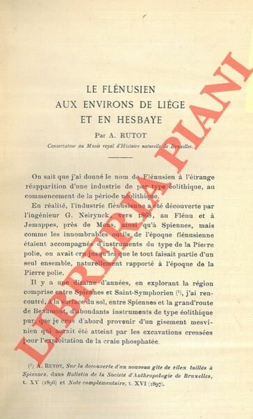 Le Flénusien aux environs de Liège et en Hesbaye.