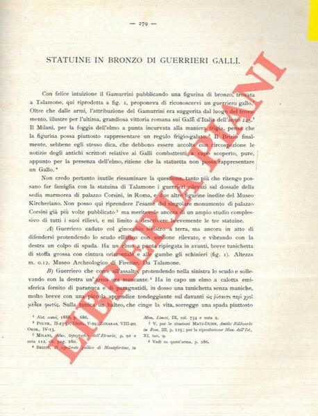 Statuine in bronzo di guerrieri galli.