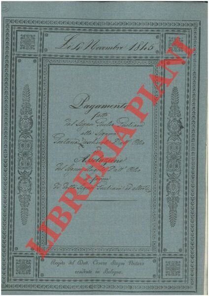 Assoluzione per una casa detta Casa Boschi in Via di …