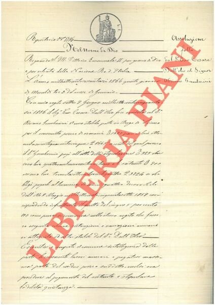 Assoluzione per uno stabile posto in Borgo di Lojano.