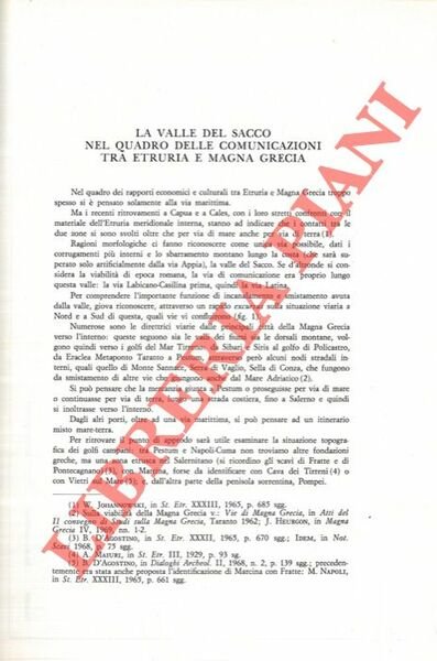 La valle del Sacco nel quadro delle comunicazioni tra Etruria …