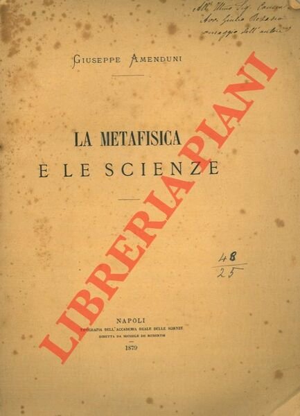 La metafisica e le scienze.