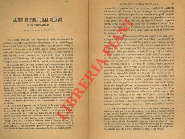 Alcuni Capitoli della Cronaca delle Tribolazioni.
