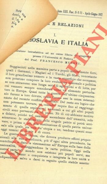 Jugoslavia e Italia.