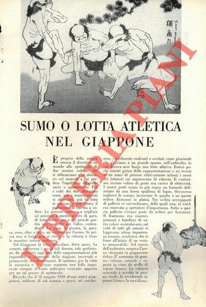 Sumo o lotta atletica nel Giappone.