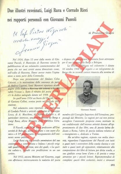 Due illustri ravennati, Luigi Rava e Corrado Ricci nei rapporti …