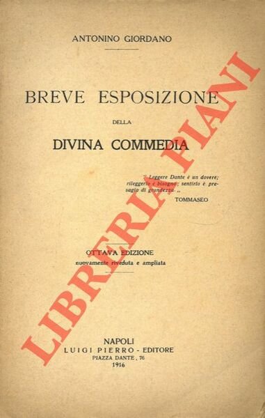 Breve esposizione della Divina Commedia.