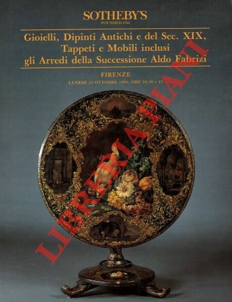 Gioielli, dipinti antichi e del Sec. XIX. Tappeti e mobili …