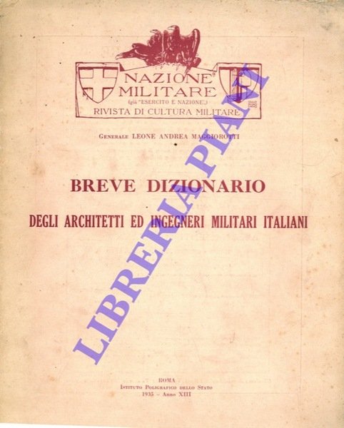 Breve dizionario degli architetti ed ingegneri militari italiani.