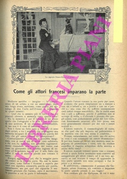 Come gli attori francesi imparano la parte.