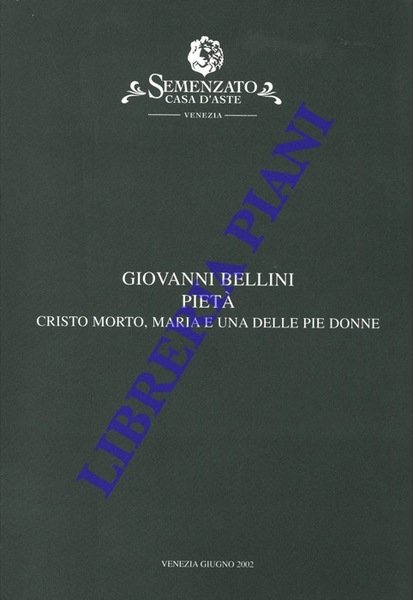 Giovani Bellini. Pietà. Cristo morto e una delle pie donne.