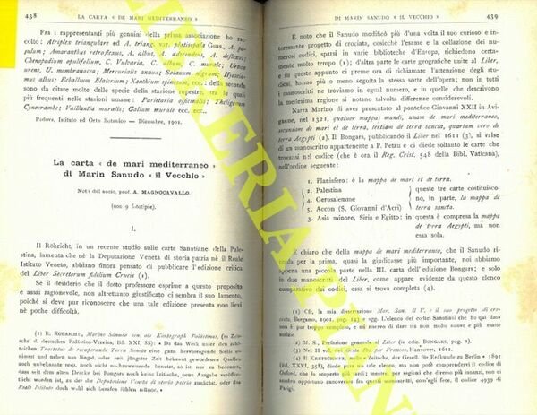 La carta “de mari mediterraneo” di Marin Sanudo “il Vecchio” …