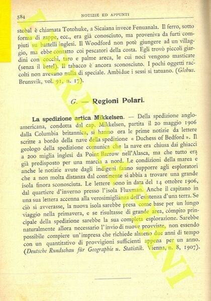 La spedizione artica Mikkelsen.