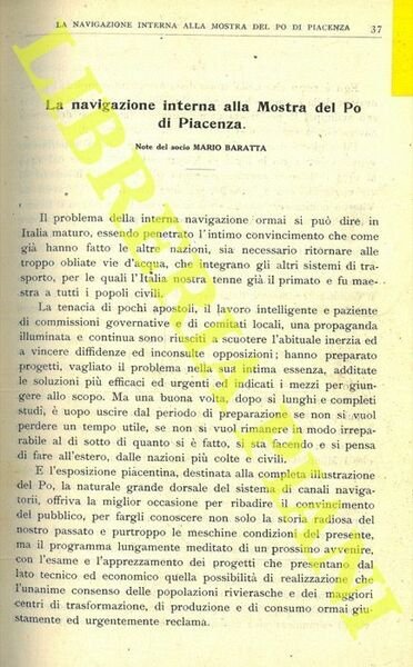 La navigazione interna alla Mostra del Po di Piacenza.