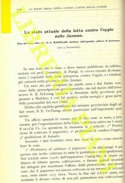 Lo stato attuale della lotta contro l'oppio nello Junnan.