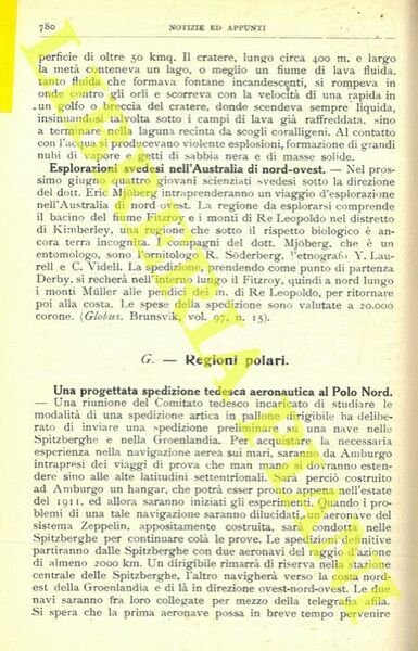Una progettata spedizione tedesca aeronautica al Polo Nord. Progetto d'una …