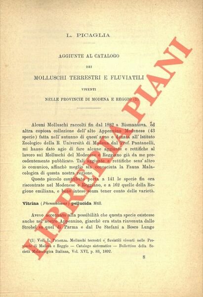 Aggiunte al Catalogo dei Molluschi terrestri e fluviatili viventi nelle …