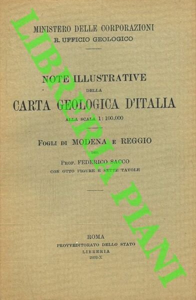 Note illustrative della Carta Geologica d'Italia. Fogli di Modena e Reggio.