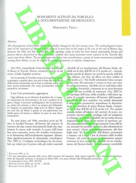 Monumenti altinati da Torcello: la documentazione archeologica. 1. L'urna cineraria di Cusonia Posilla.