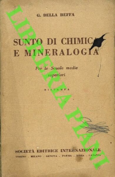 Sunto di chimica e mineralogia.