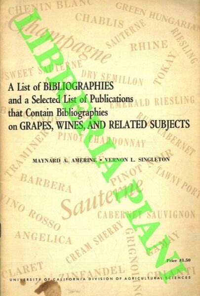 A list of bibliographies and selected list of publications that …