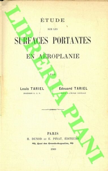 Etude sur les surfaces portantes en aéroplanie.