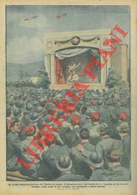 Una prima rappresentazione di teatro nelle zone della battaglia, per …