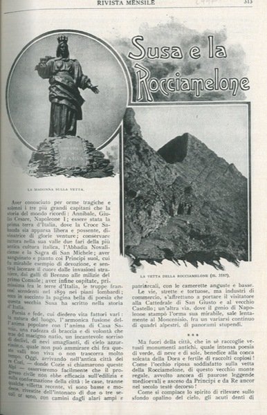 Susa e la Rocciamelone.