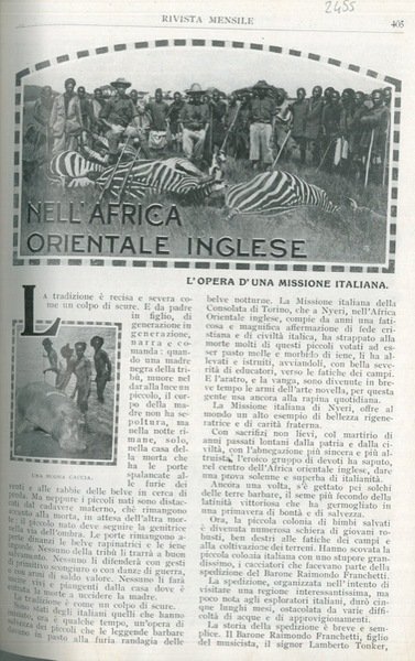 Nell'Africa Orientale Inglese.